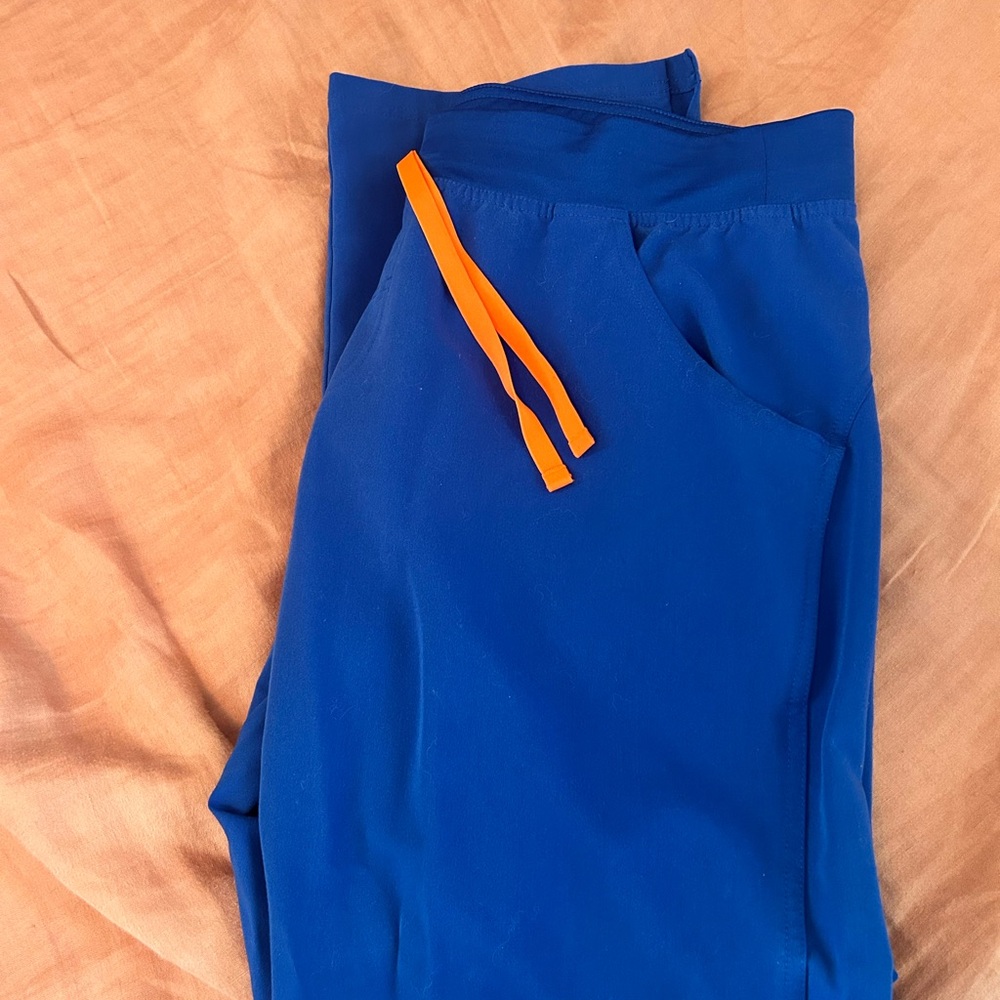 Figs Kade cargo scrub pants winning blue